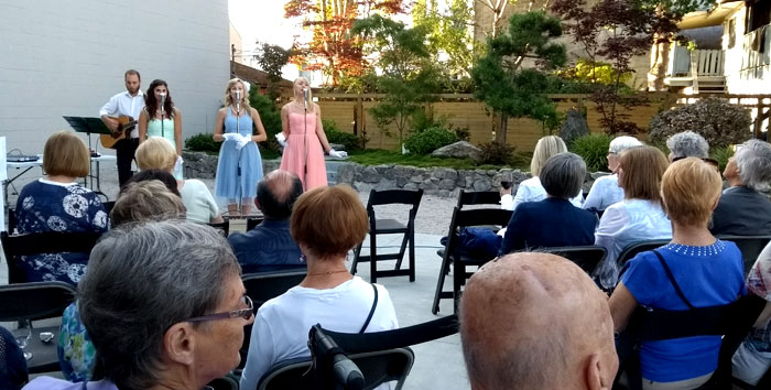 Beauty Shop Dolls perform at the Garden Dinner Party in August