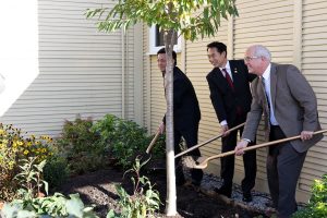 Delegates from Wakayama, Japan plant commemorative tree