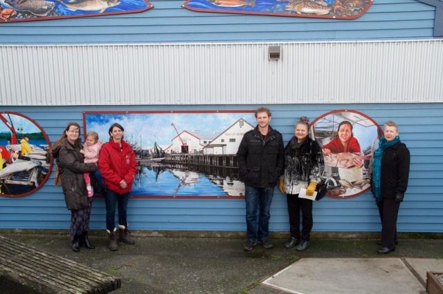 Project Steering Committee members in front of the completed mural