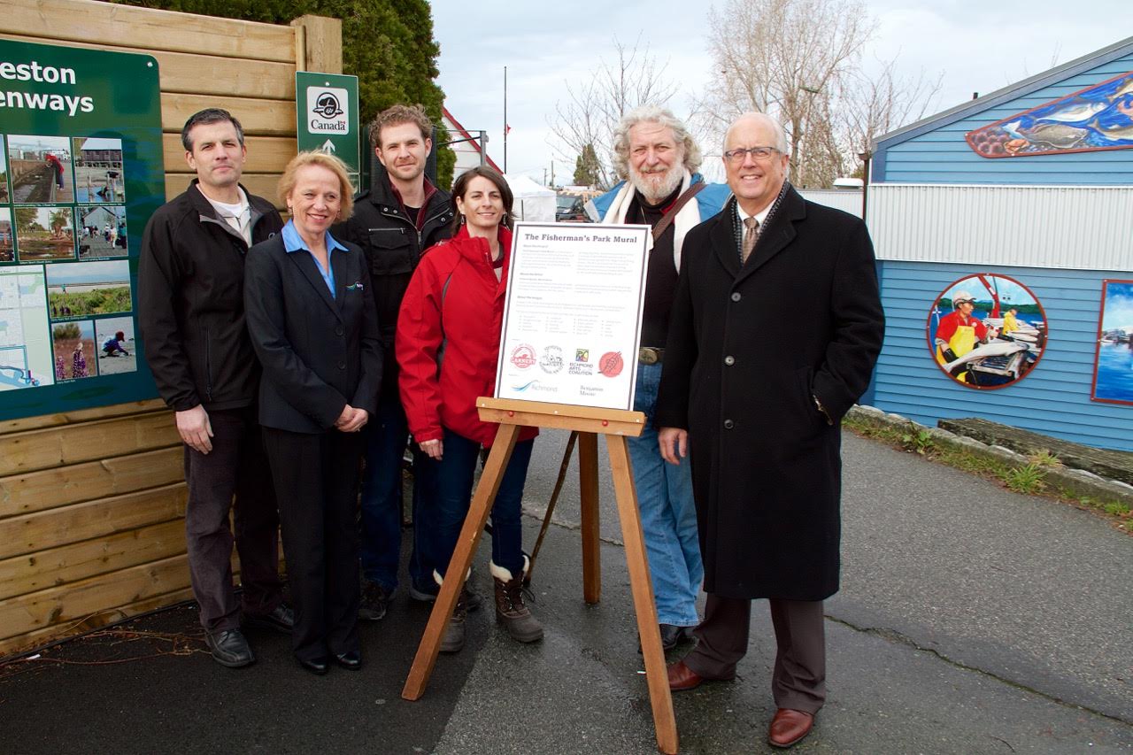 Representatives from the City of Richmond, Steveston Harbour Authority, Gulf of Georgia Cannery, and the Steveston Historical Society